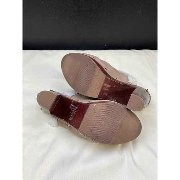 Juicy Couture Women's Tan Faux Fur Shoes/ Clogs Heels 4.5" Size 7 SKU 5496 - Picture 10 of 10